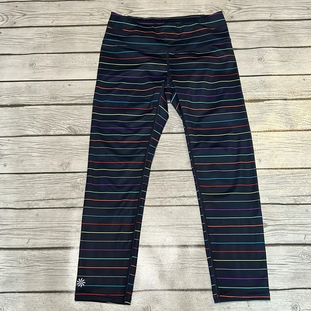 🌻ATHLETA Rainbow Sonar Crop Leggings sz. XS